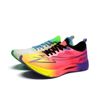 QIFEI Running Shoes Unisex Low Top Yellow/Pink/Green Camouflage
