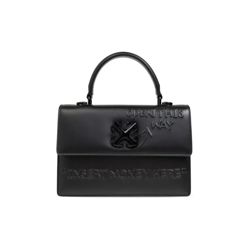 OFF-WHITE Jitney 1.4 Top Handle Quote 3D Bag 'Black'-0