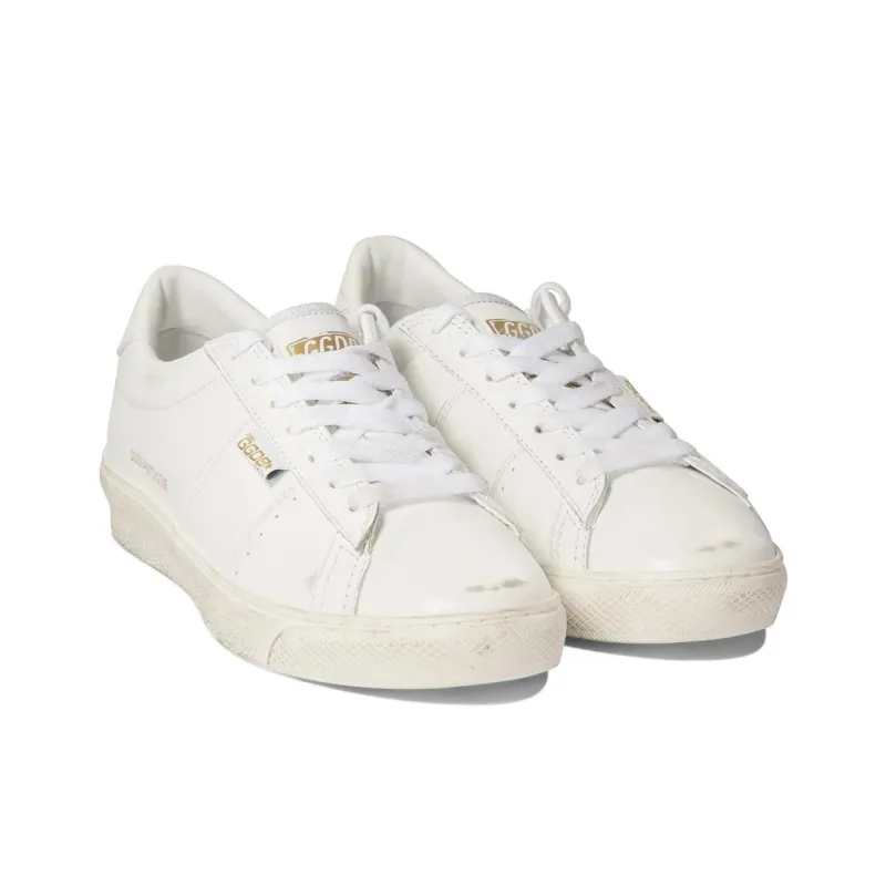 Golden Goose Match Star Low Top Skateboard Shoes Women's White-3