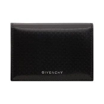 GIVENCHY Grain Leather Wallet Men Black