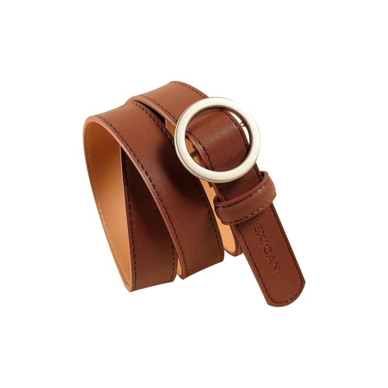 MEXICAN Cow Leather Belts Women's 2.4cm-3