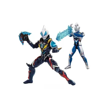 BANDAI Ultraman Geed Ultraman Z Ultraman Z Original Shape With Ultraman Tiga Galaxy Rising Set Action Figures