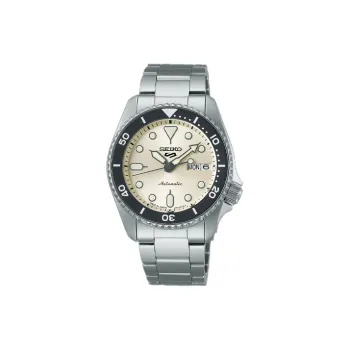 SEIKO Automatic Mechanical Movement Stainless Steel Strap Watch Men's Watches Yellow Watch Dial SBSA227