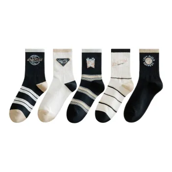 Lan Miao Mid Calf Socks Men 5 Pack
