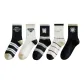 Black Wide Stripes+Beige Triangle+Black Pinstripe+Beige Pinstripe+Black Text Mother