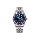 Colored Rhinestone Silver Case Blue Dial Silver Steel Band