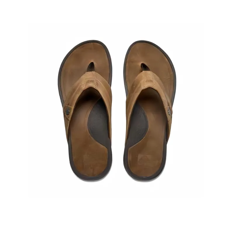 REEF Rubber Sole Slip-Resistant Flip Flops Men Brown-2