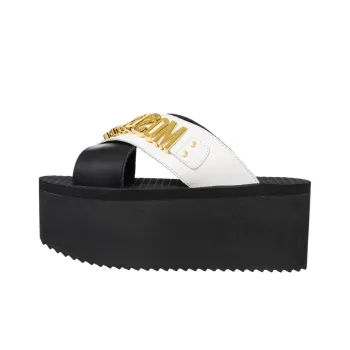 MOSCHINO Slide Slippers 7.5cm Women's White