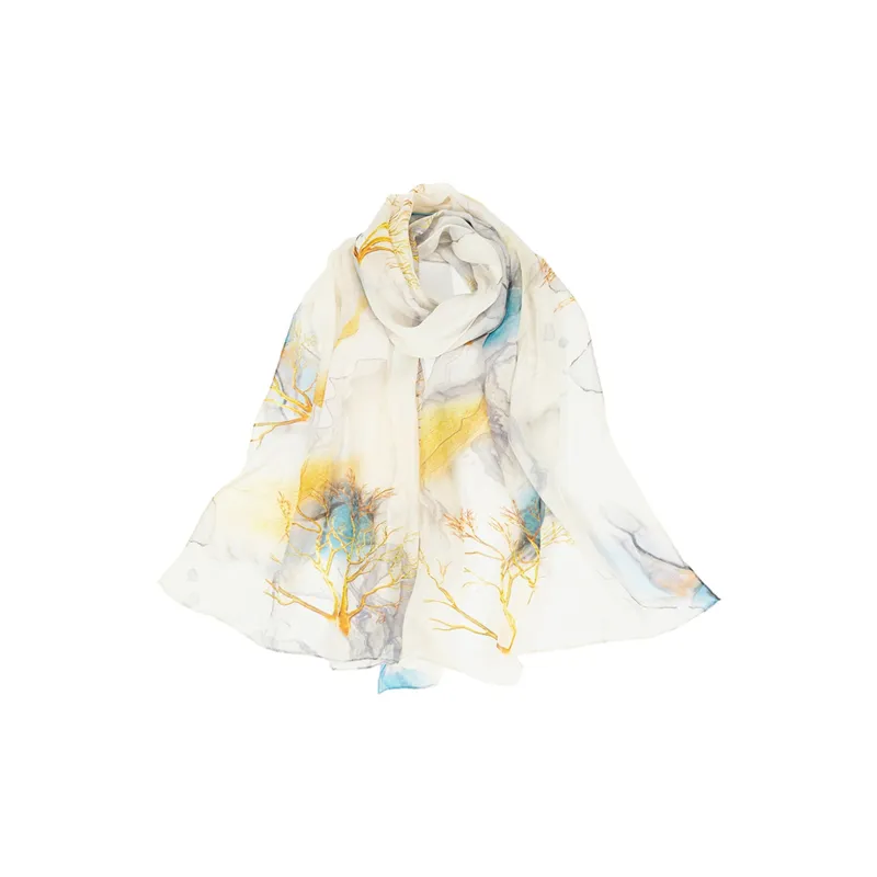 Shanghai Story 100% Mulberry Silk Silk Scarves Women's Imperial Flower Evening Gift Box Set-21