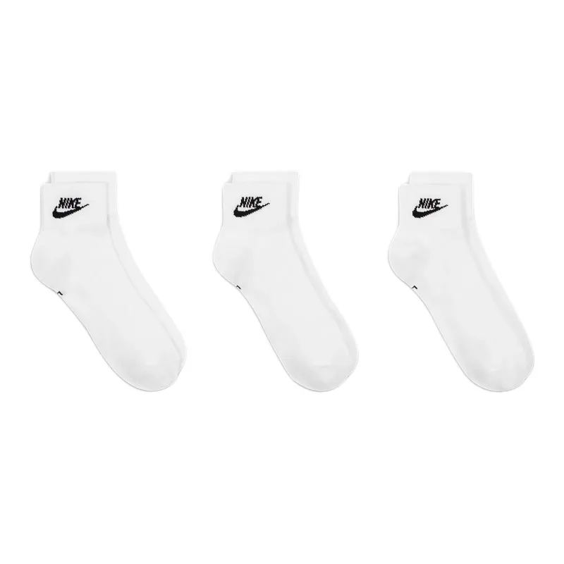 Nike Mid Calf Socks Unisex 3 Pack White-1