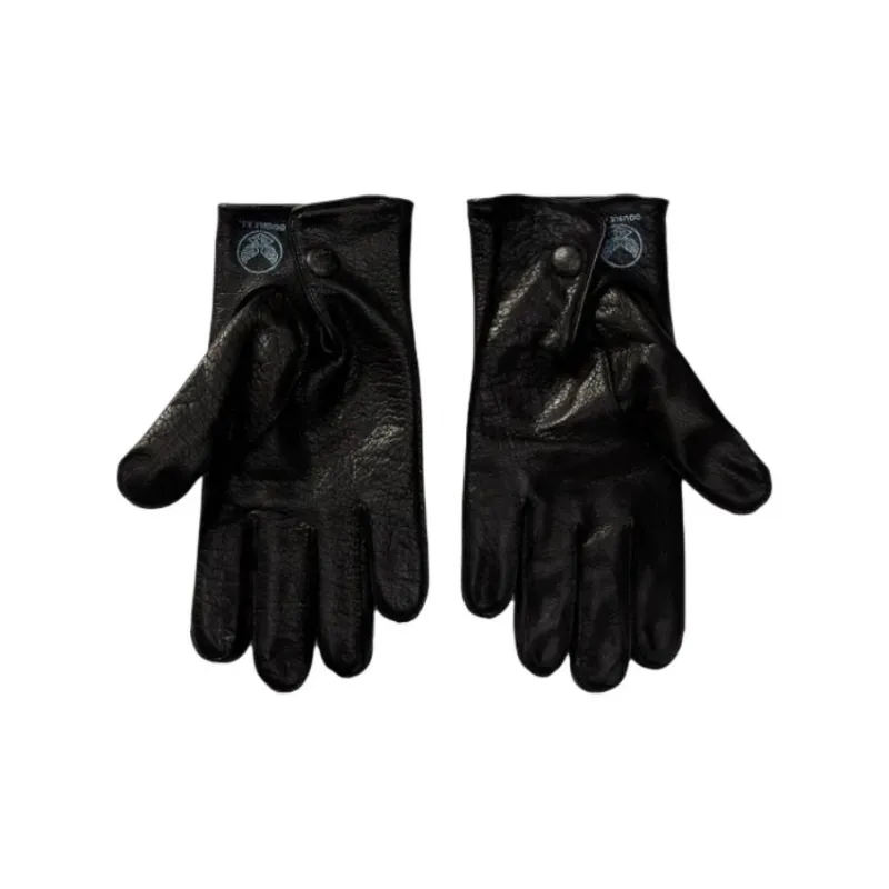 Ralph Lauren Cow Leather Gloves Unisex Black-1
