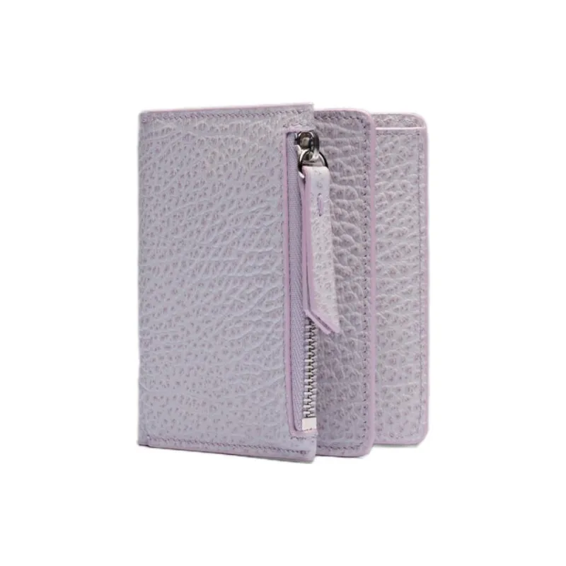 Maison Margiela Grained Leather Wallet Women's Light Purple-1