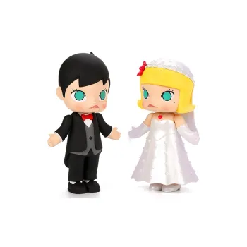 POP MART x Kenny Swork MOLLY Wedding Commemorative Edition Set Trendy Figures 17cm