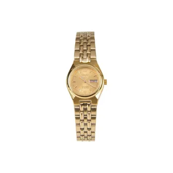 SEIKO Automatic Mechanical Movement Stainless Steel Strap Watch 26mm Women's Watch Gold Dial SYMK36K1