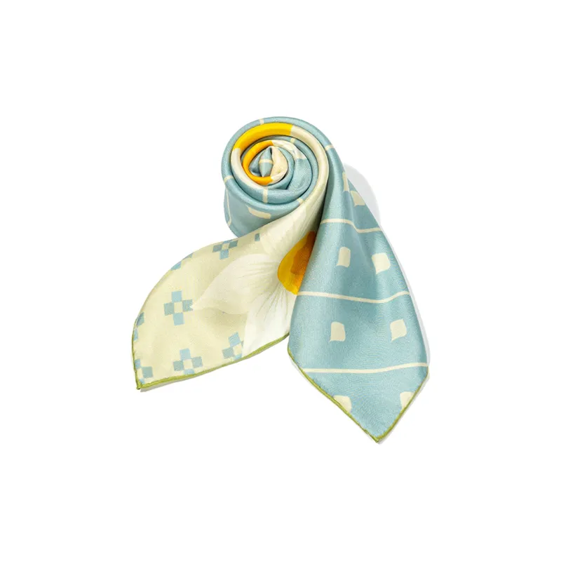 Shanghai Story 100% Mulberry Silk Scarves Women's Fragrant Tea Elegance, Gift Box Set-18