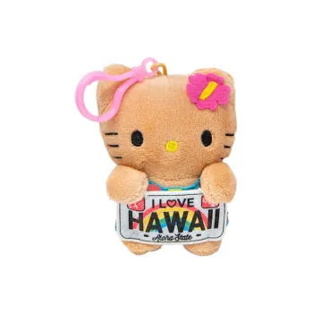 Sanrio Hello Kitty Hawaii Collection Sign Holder Dolls Plush Pendant