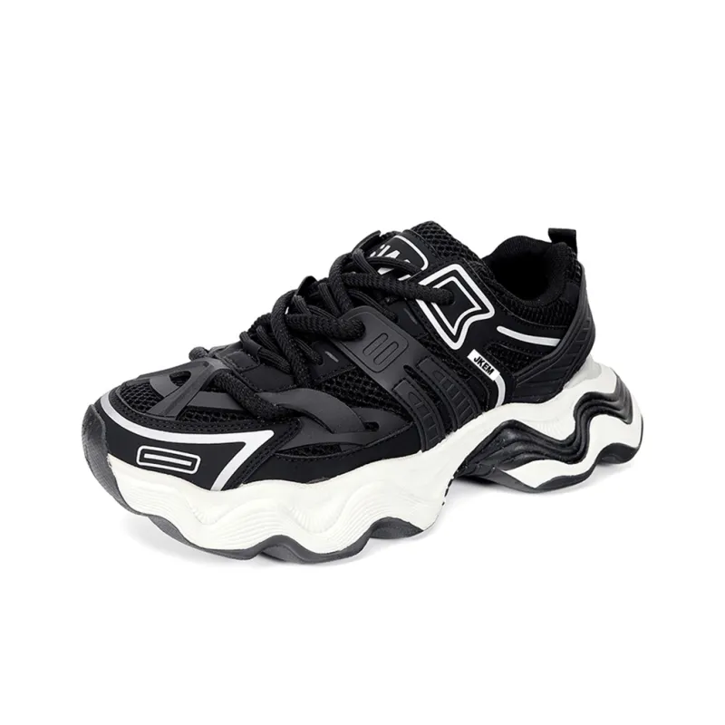 JKEM Cushioned Slip Resistant Abrasion Resistant Low Top Chunky Sneakers Men-1