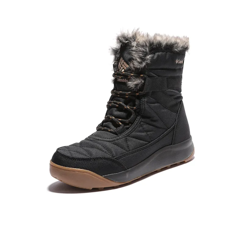 Columbia Minx Shorty 4 Warm Water Resistant Wear Resistant Height Increasing Short Snow Boots Women's Black-1