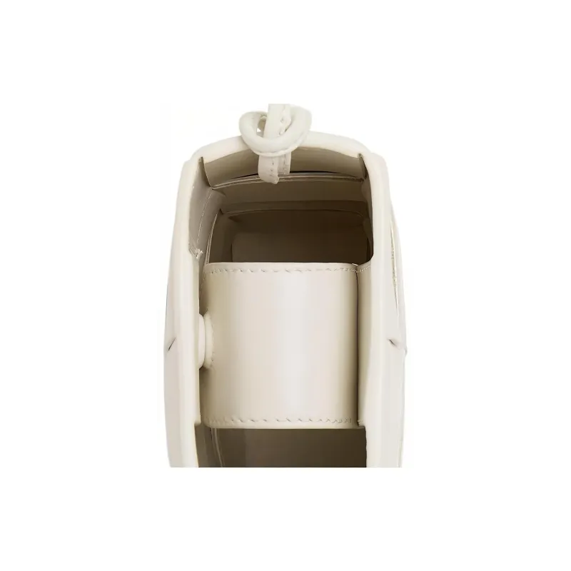 Bottega Veneta CASSETTE Cow Leather One Shoulder Crossbody Cell Phone Pouch Women's Chalk White-3