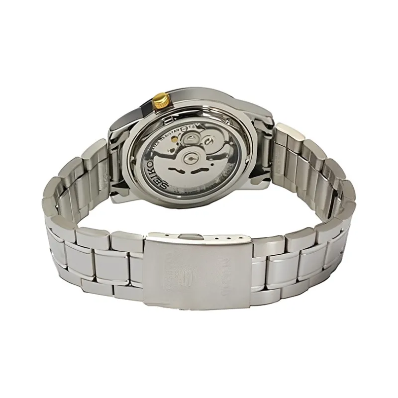 SEIKO Automatic Mechanical Movement Stainless Steel Strap Watch 38mm Men's Watches Black Dial-3