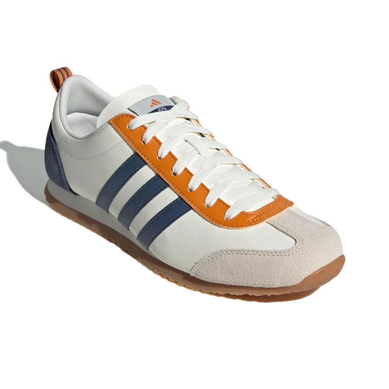 Adidas VS JOG 2.0 Anti Slip Wear Resistant Low Top Casual Shoes Unisex White Blue-2