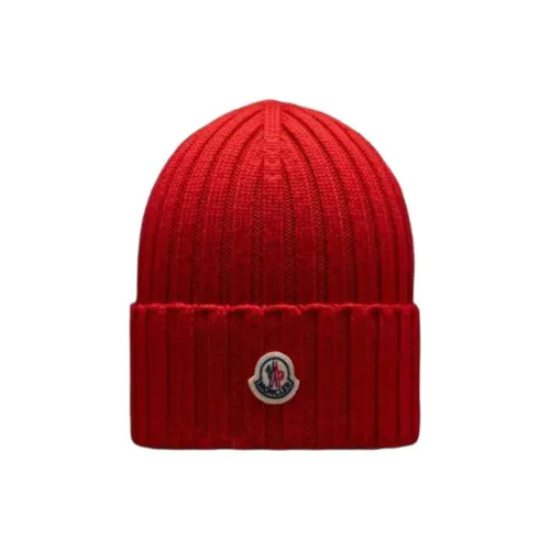 Moncler Virgin Wool Beanies Mens Red