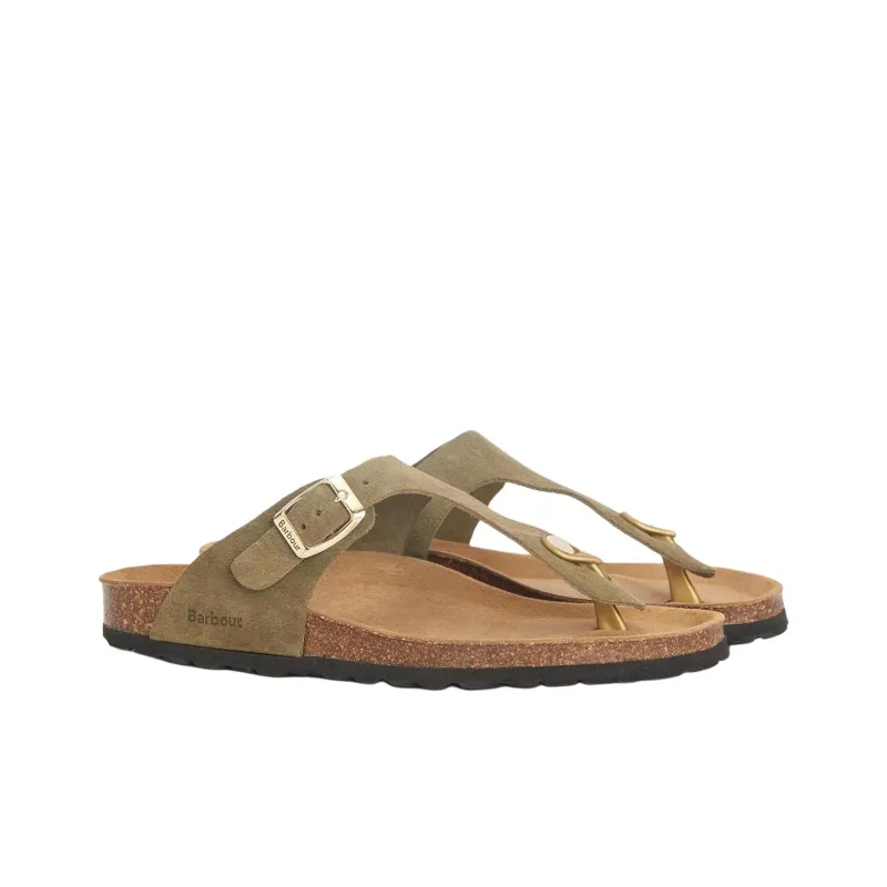 BARBOUR Flip Flops Women's Green-2