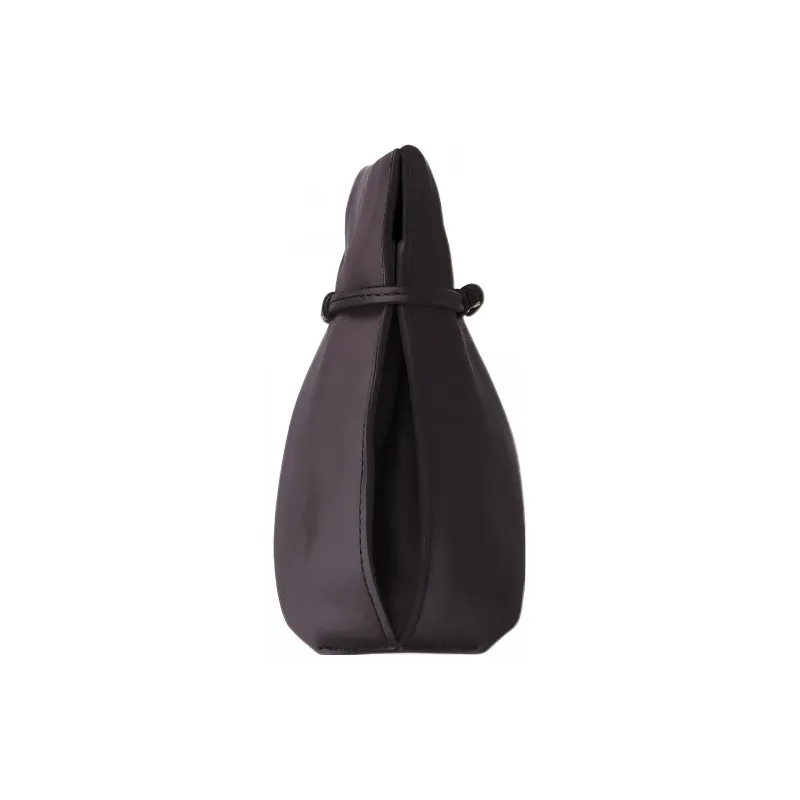 THE ROW Sienna Polished Saddle Leather Clutch Regular Women's Black-2