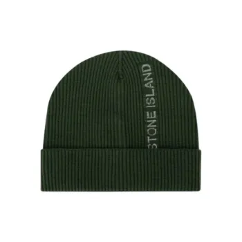STONE ISLAND Cotton Fabric Beanies Men Green