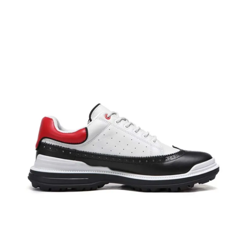 Xceo1996 Support Lightweight Rebound Low-Top Golf Shoes Men White Black-1