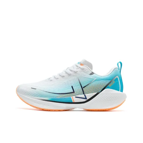 XTEP 360X Running Shoes Men Low-Top Classic White/Smart Blue/High Gloss Orange