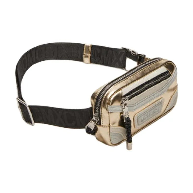 STEVE MADDEN Synthetic Material One Shoulder Crossbody Fanny Pack Women's Gold-2
