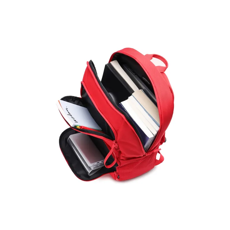 HLA Panda Wowo Series Polyester Backpack Regular Unisex Red-4