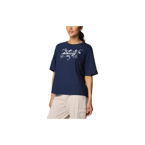 Columbia North Cascades T-Shirts Women's Navy Blue