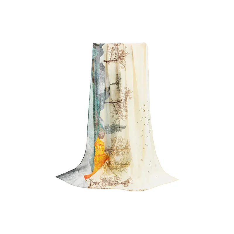 Shanghai Story 100% Mulberry Silk Silk Scarves Women's Imperial Flower Evening Gift Box Set-25