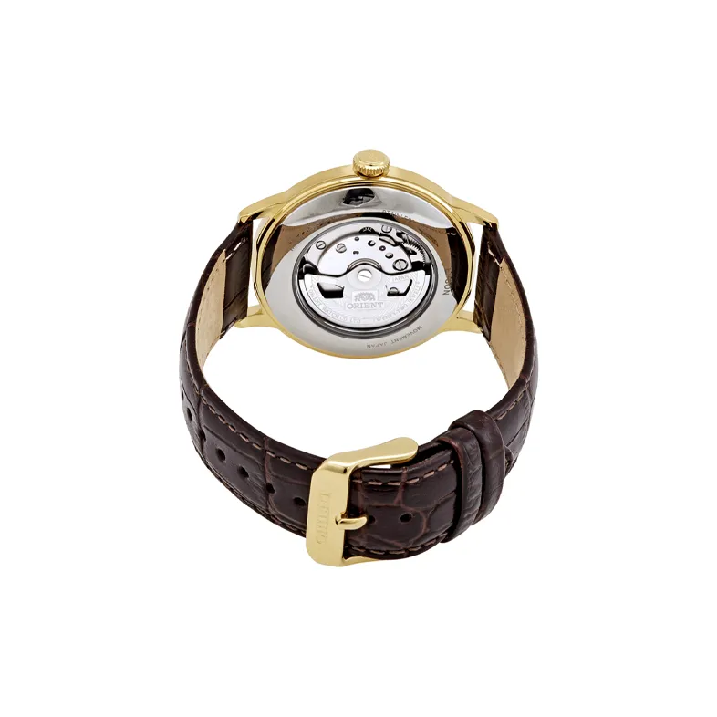 ORIENT Automatic Mechanical Movement Leather Watch Bands Watch Men's Watches White Dial RA AG0003S-4