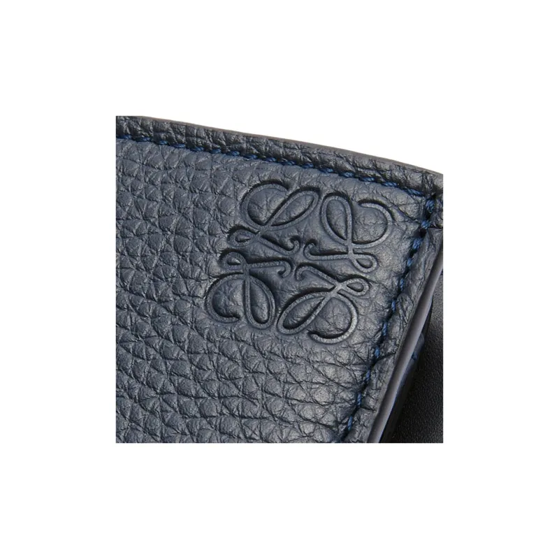 LOEWE Soft Grain Calfskin Wallet Men Dark Marine Blue-4