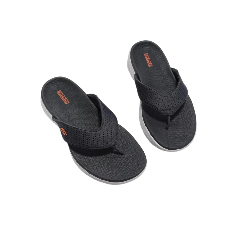 Skechers Go Walk 6 Quiet Abrasion-Resistant Slip-Resistant Quick Dry Flip Flops Men Gray-4