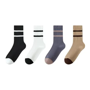 PLANDOO Mid Calf Socks Unisex 4 Pack