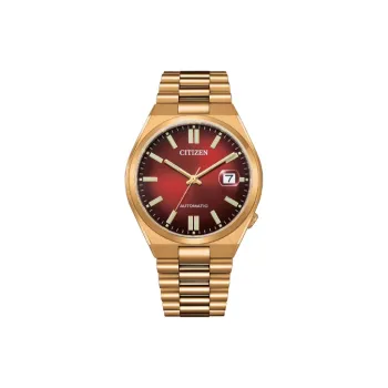 CITIZEN Automatic Mechanical Movement Stainless Steel Strap Watch 40mm Unisex Red Watch Dial NJ0153 82X