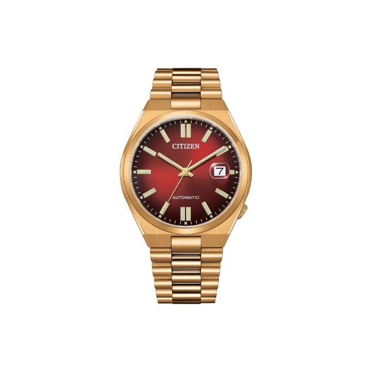 CITIZEN Automatic Mechanical Movement Stainless Steel Strap Watch 40mm Unisex Red Watch Dial NJ0153 82X-0