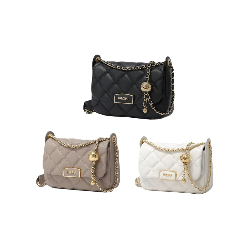FION Cow Leather Shoulder Bag Crossbody Bag Regular Women's Multicolor-2