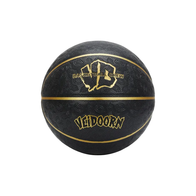 VEIDOORN PU Basketball Black Gold Size 7 Training Unisex-7