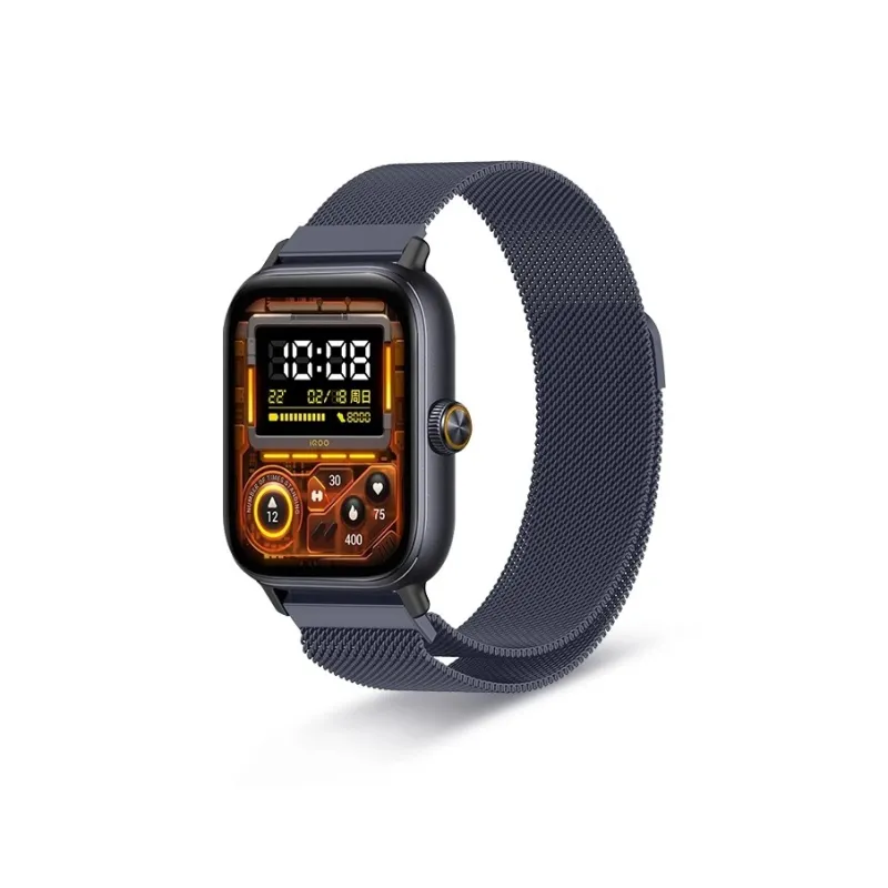 FZRT Vivoiqoo Compatibility Watch Band Beige Blue Magnetic Steel Band Metal Quick Release Style Metal-3