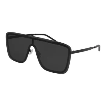 SAINT LAURENT Metal Irregular Shape Sunglasses Unisex Black