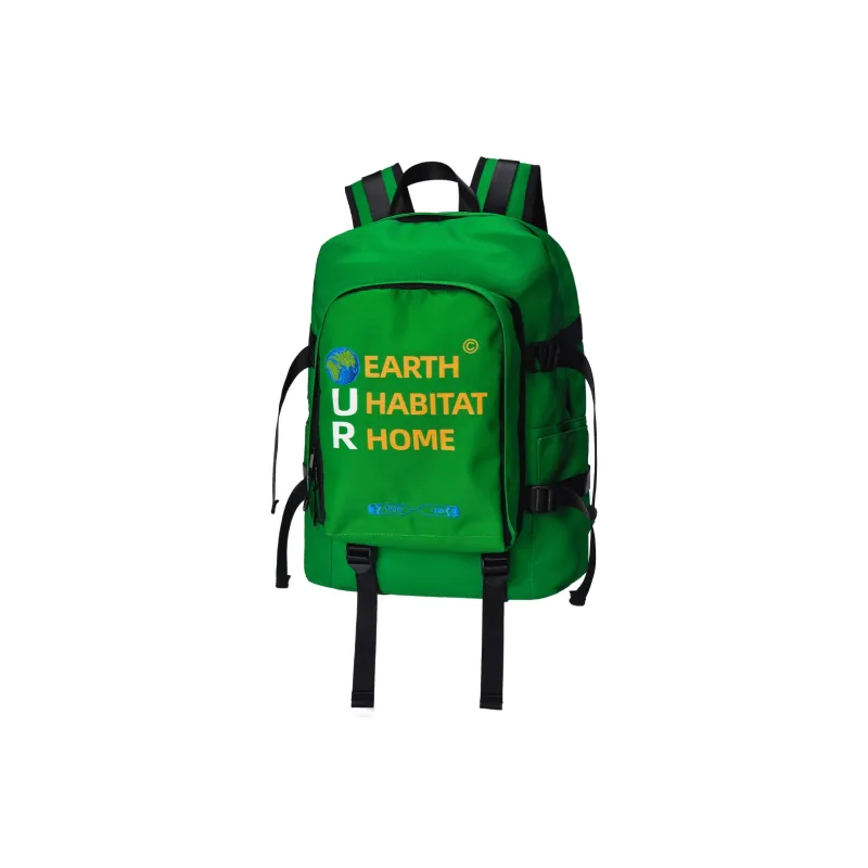 FINITE LOOP Eco Friendly Fabric Backpack Unisex Green-1
