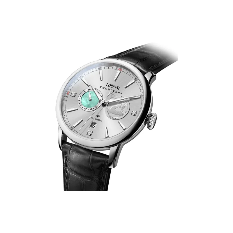 LOBINNI L Affordable Luxury Men's Watch Mechanical Movement Cowhide Strap Watch Men's Watches Gold Dial-18