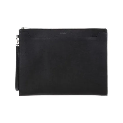 SAINT LAURENT Cow Leather Clutch Men Black