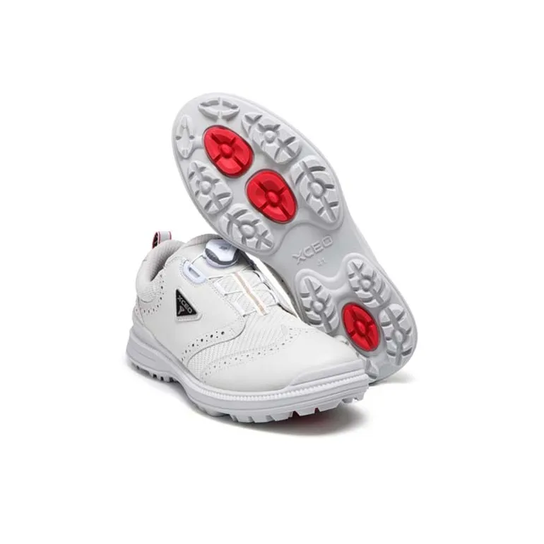Xceo1996 Support Lightweight Rebound Low Top Golf Shoes Unisex White-4
