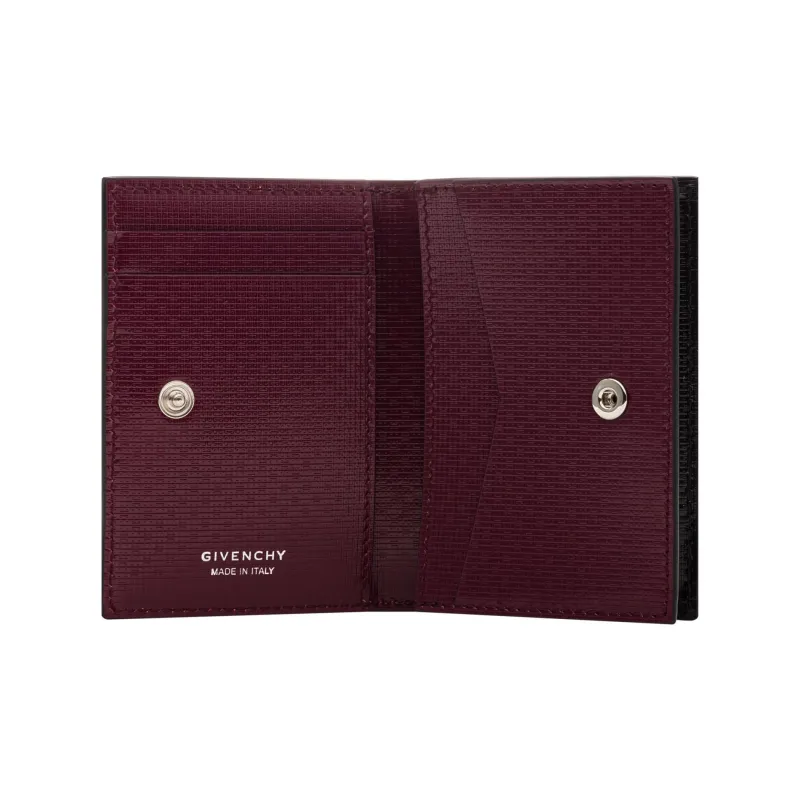 GIVENCHY Grain Leather Wallet Men Black-3
